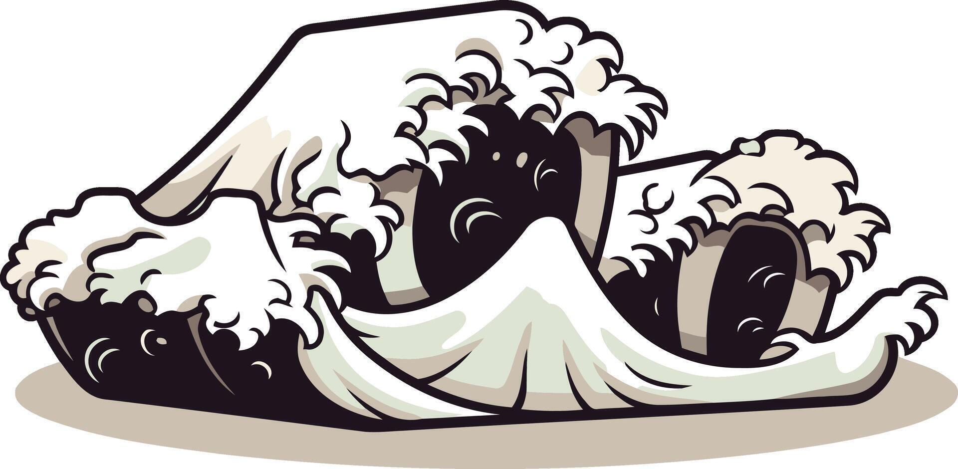 Japanese Wave Illustration vector