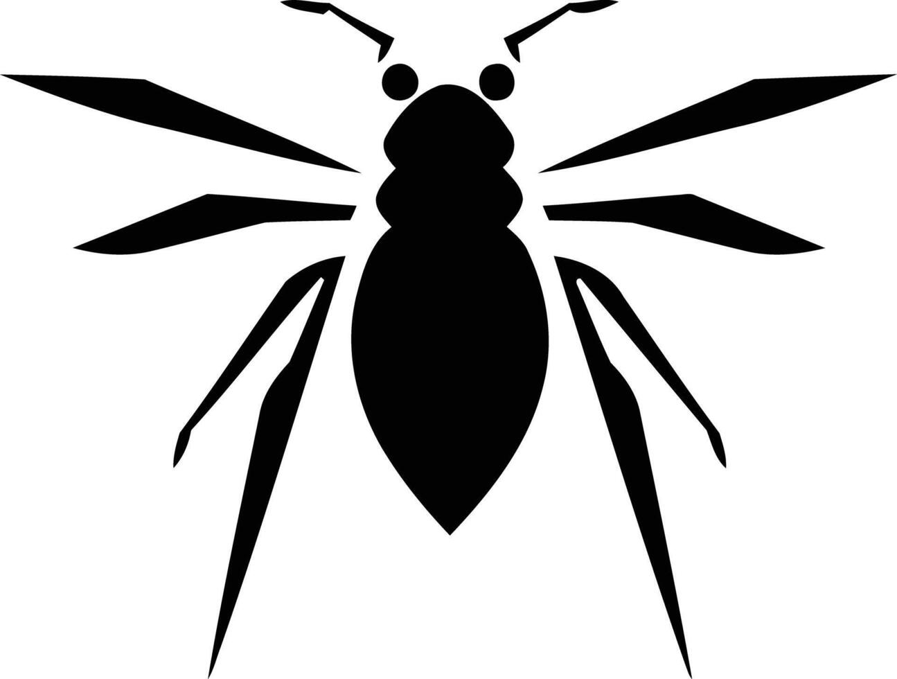 A striking silhouette of an insect, perfect for creating graphic designs, icons, and branding vector
