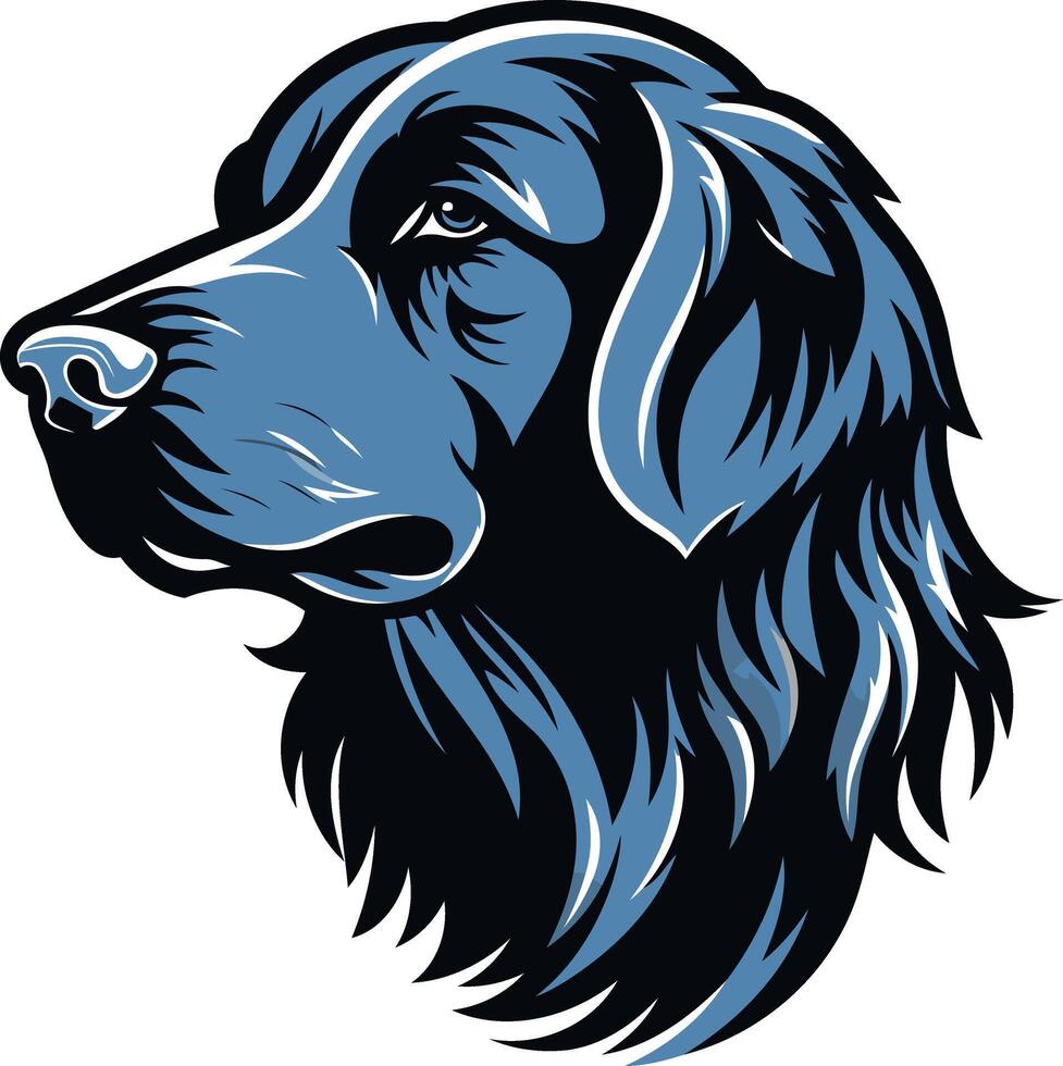 Blue and Black Dog Portrait vector