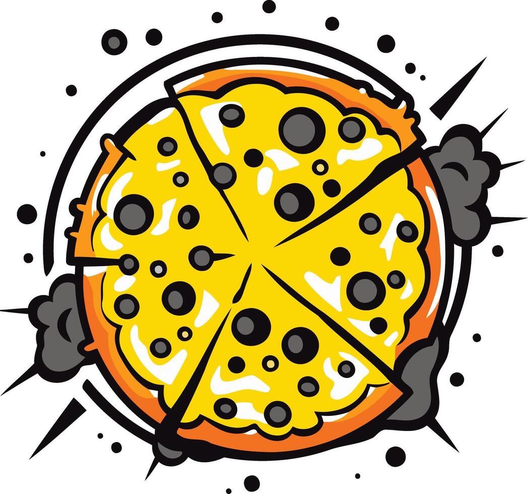 Pizza Explosion A Pop Art Feast vector