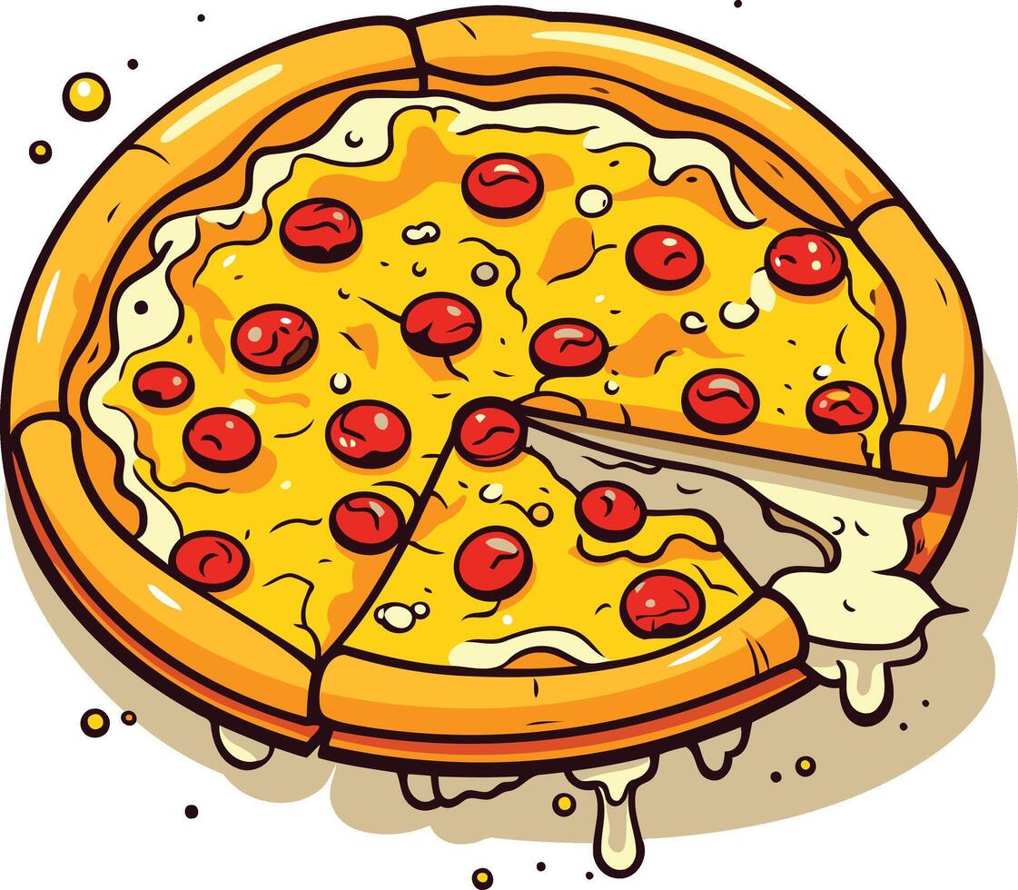 Pizza with a Missing Slice vector