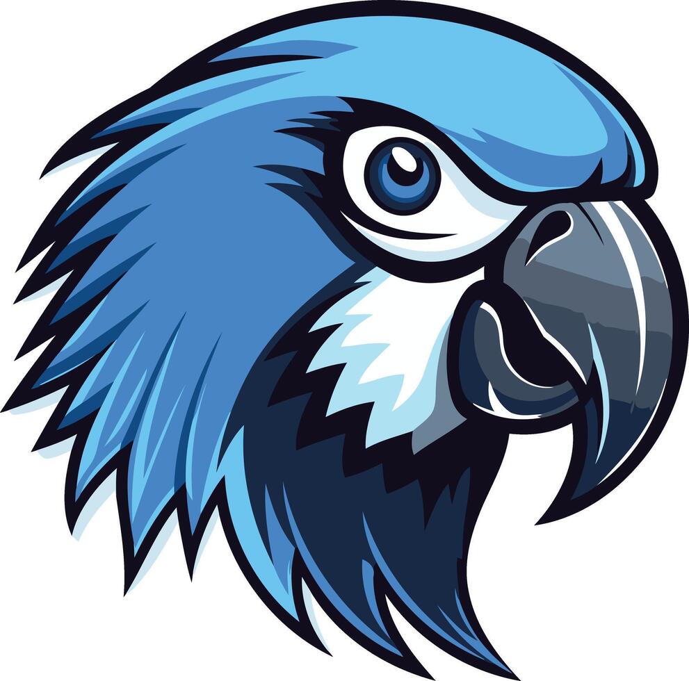 Blue Parrot Mascot Illustration vector