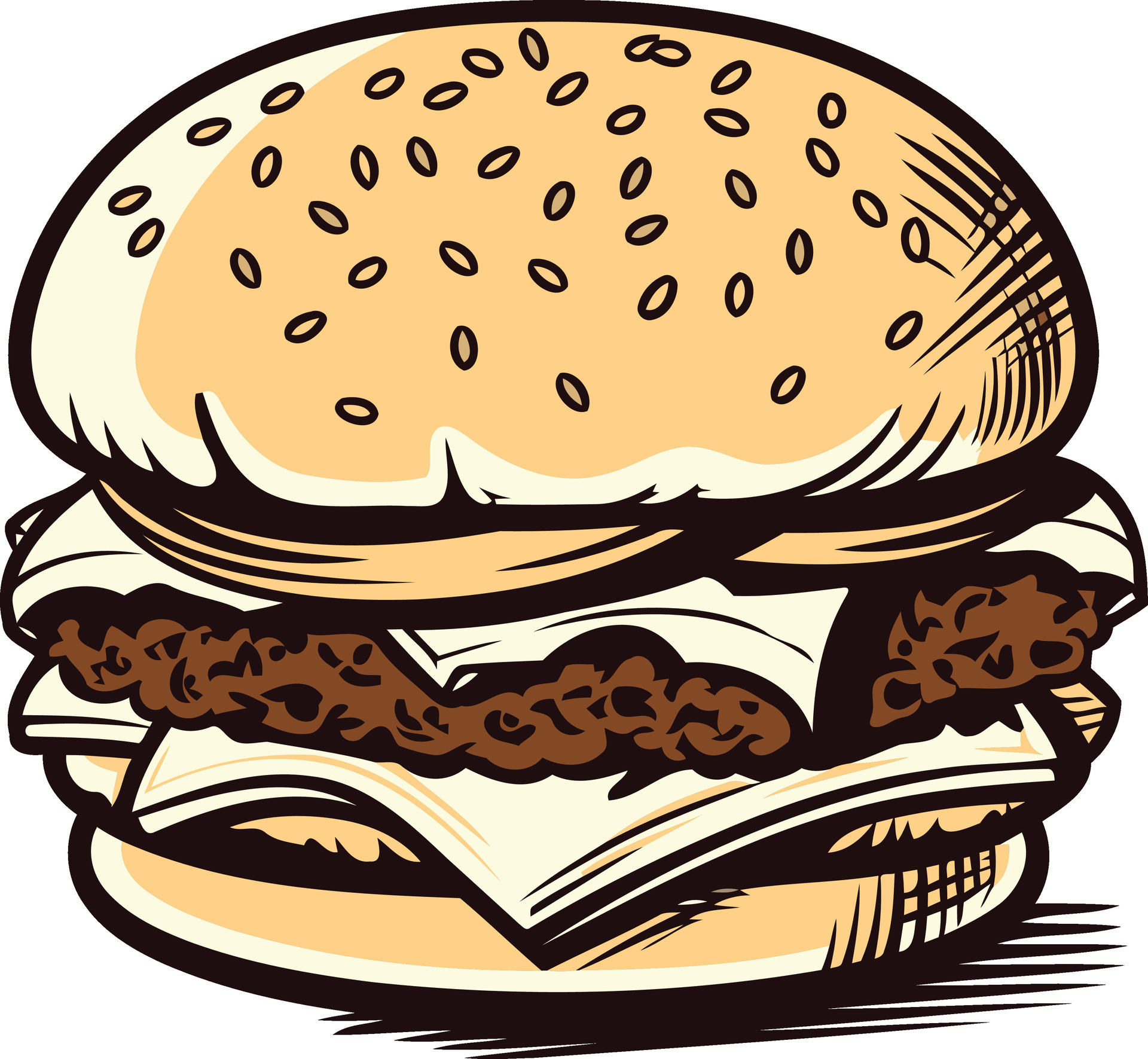 Classic Cheeseburger Illustration 49266775 Vector Art At Vecteezy Classic Cheeseburger Illustration 49266775 Vector Art At Vecteezy