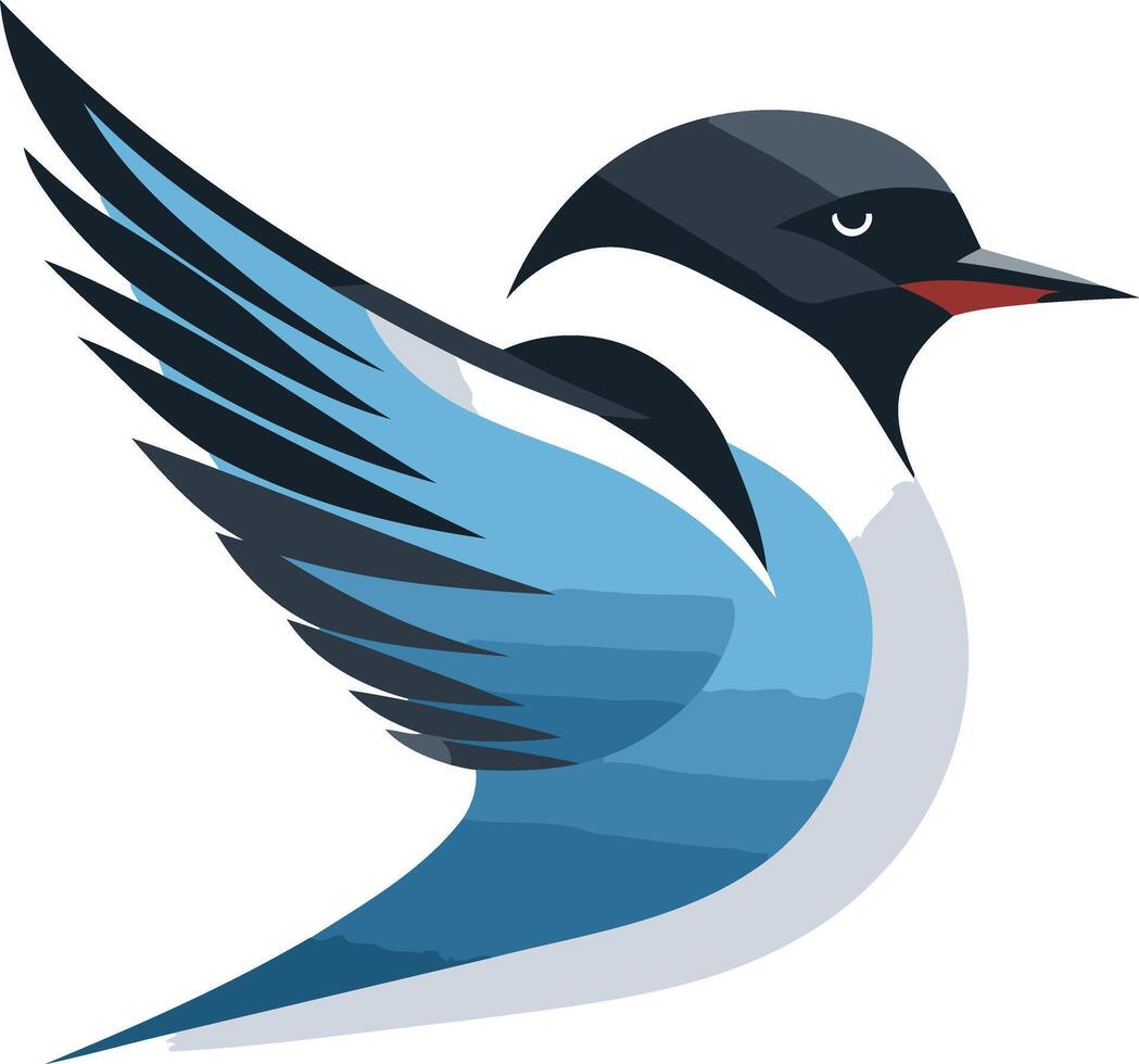 Blue Bird in Flight vector