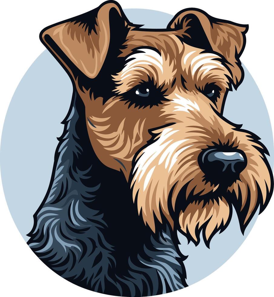 Portrait of a Wirehaired Fox Terrier vector