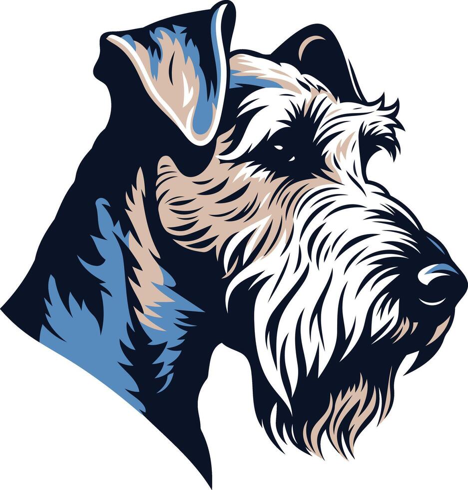 Portrait of a Wirehaired Terrier vector