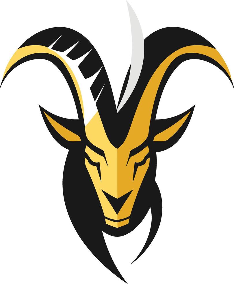 Golden and Black Ram Logo vector