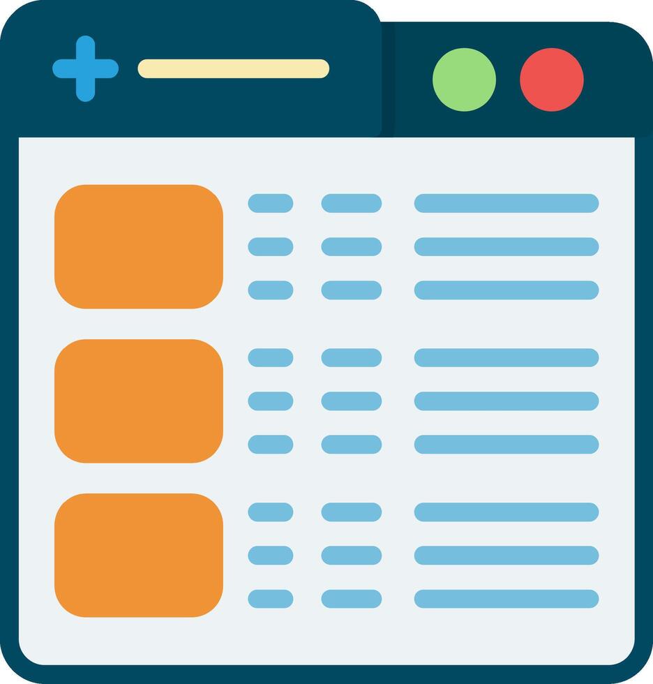 Webpage Flat Icon vector