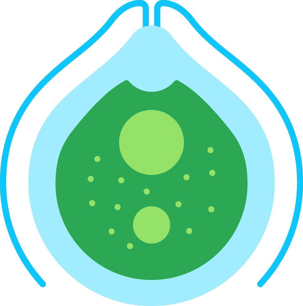 Dunaliella Flat Icon vector