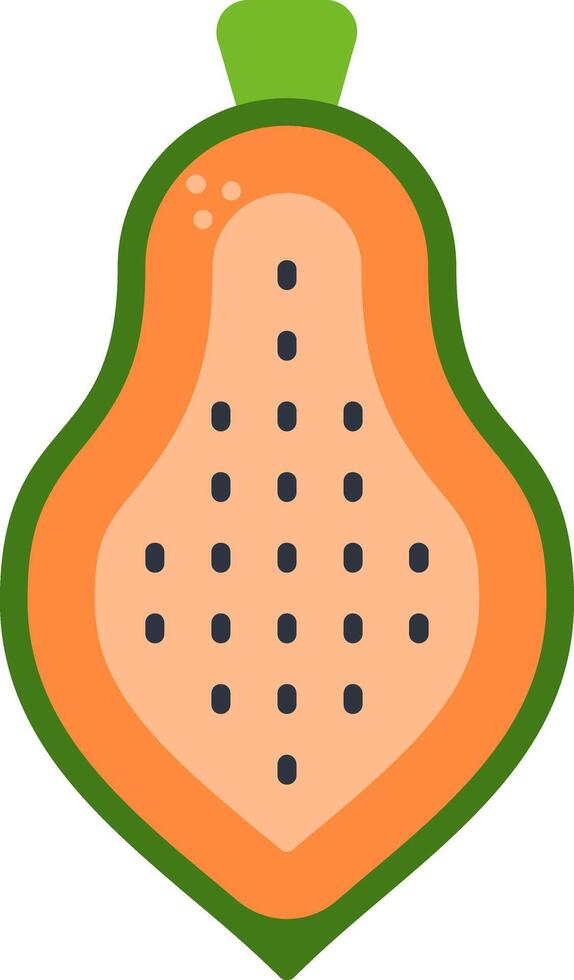 Papaya Flat Icon vector
