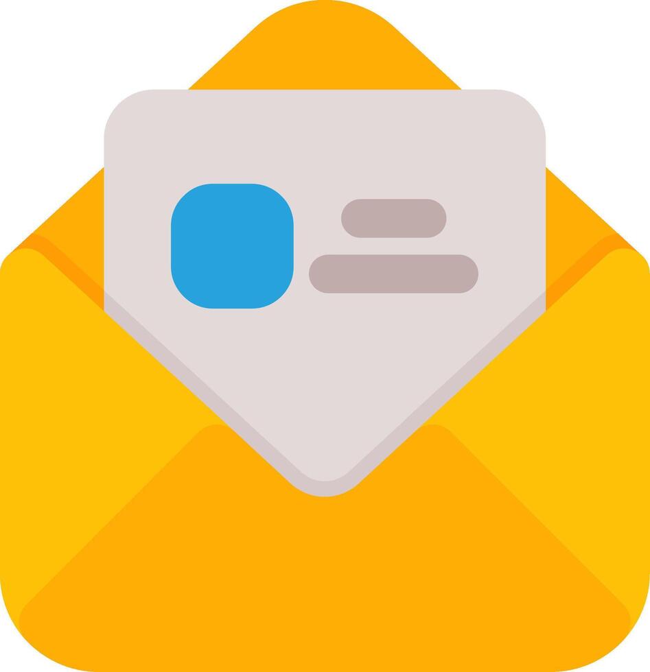 Envelope-Open Flat Icon vector