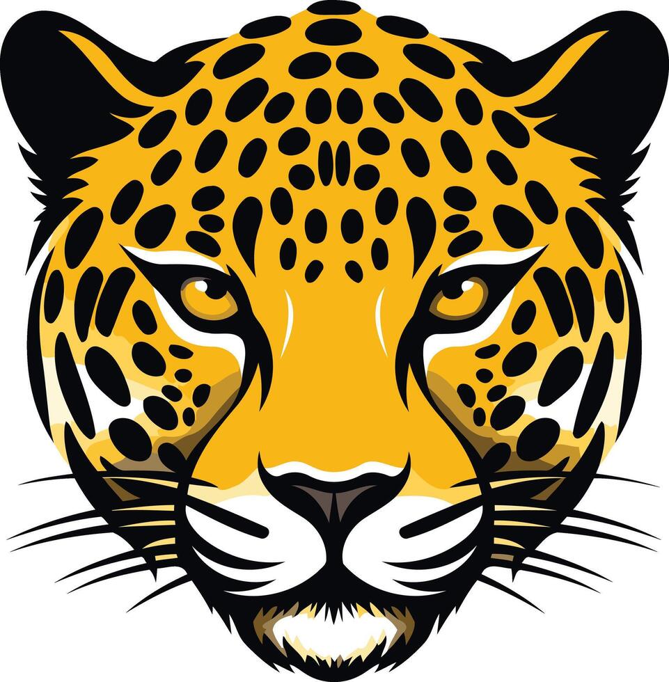 Close up Portrait of a Majestic Jaguar vector