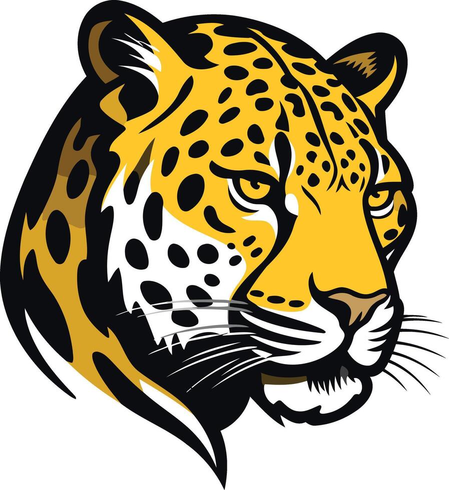 Leopard Head with Intense Gaze vector