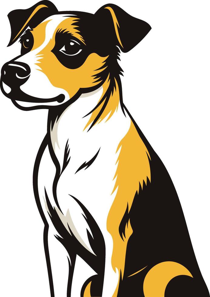 A Sitting Jack Russell Terrier vector