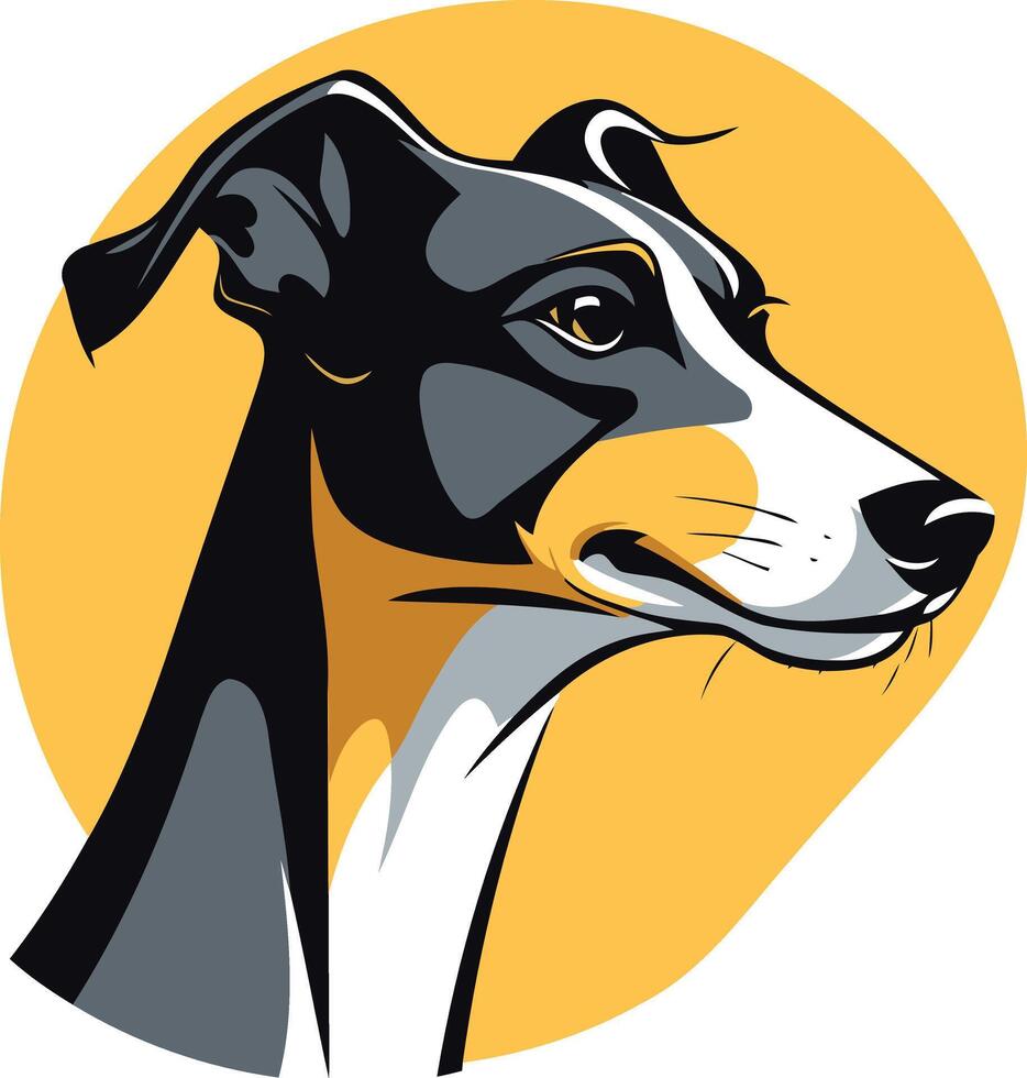 Portrait of a Whippet Dog vector