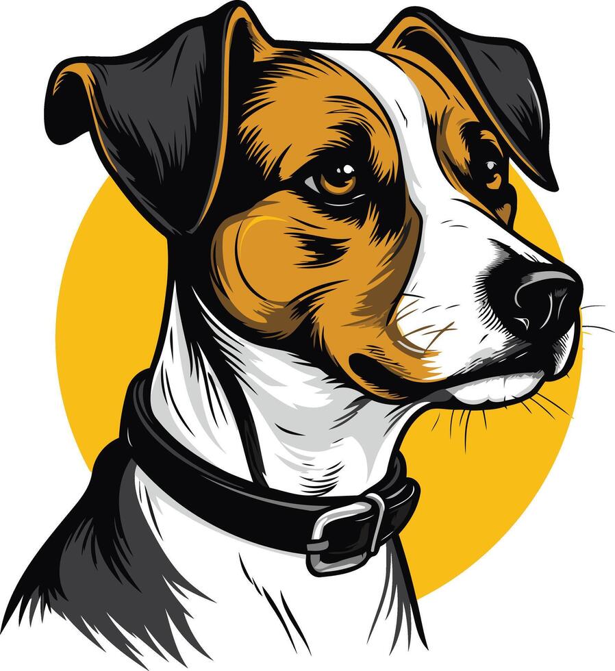 Portrait of a Jack Russell Terrier vector
