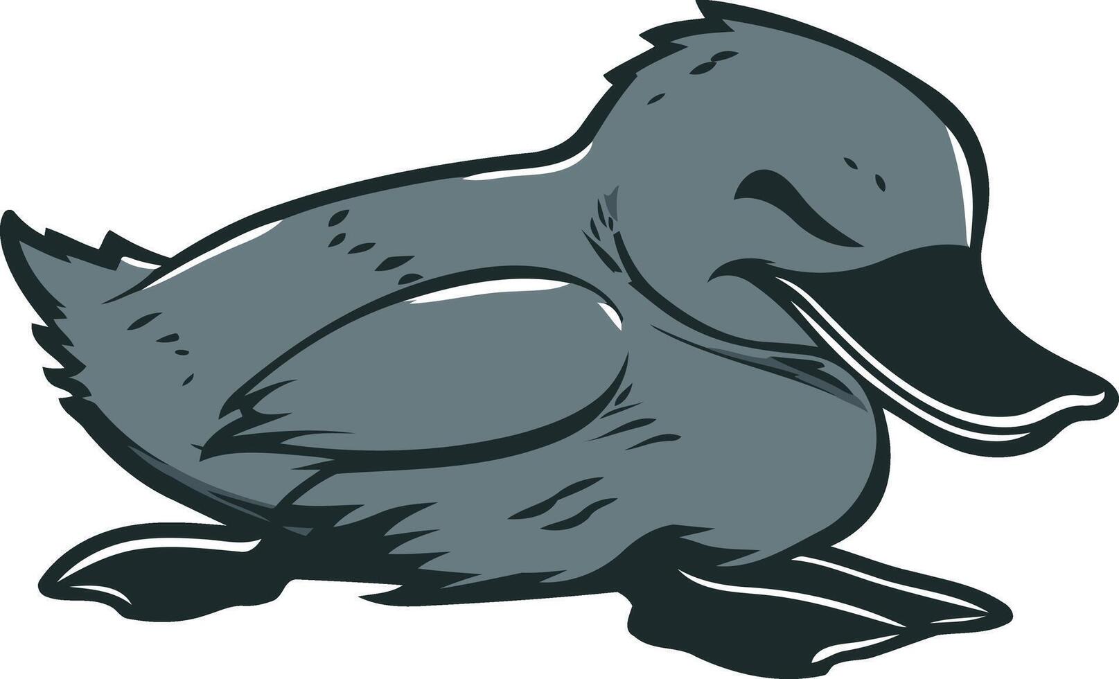 A Cute Cartoon Duck Illustration vector