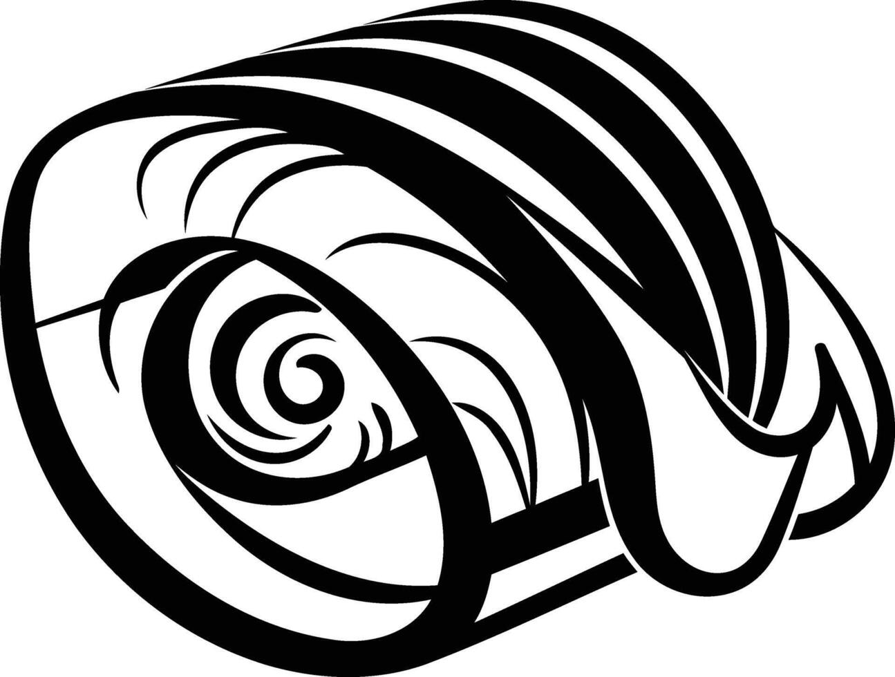 Abstract tattoo design featuring a swirling pattern, perfect for branding, tattoos, or design inspiration vector