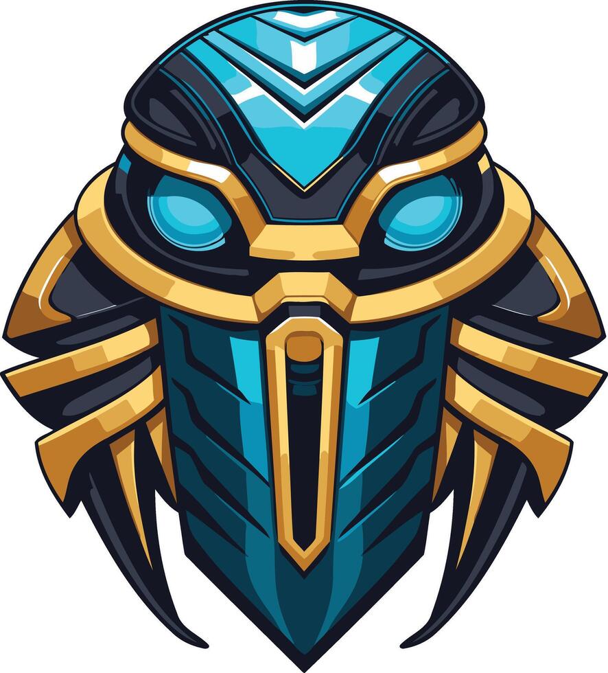 Futuristic Egyptian God Mask vector