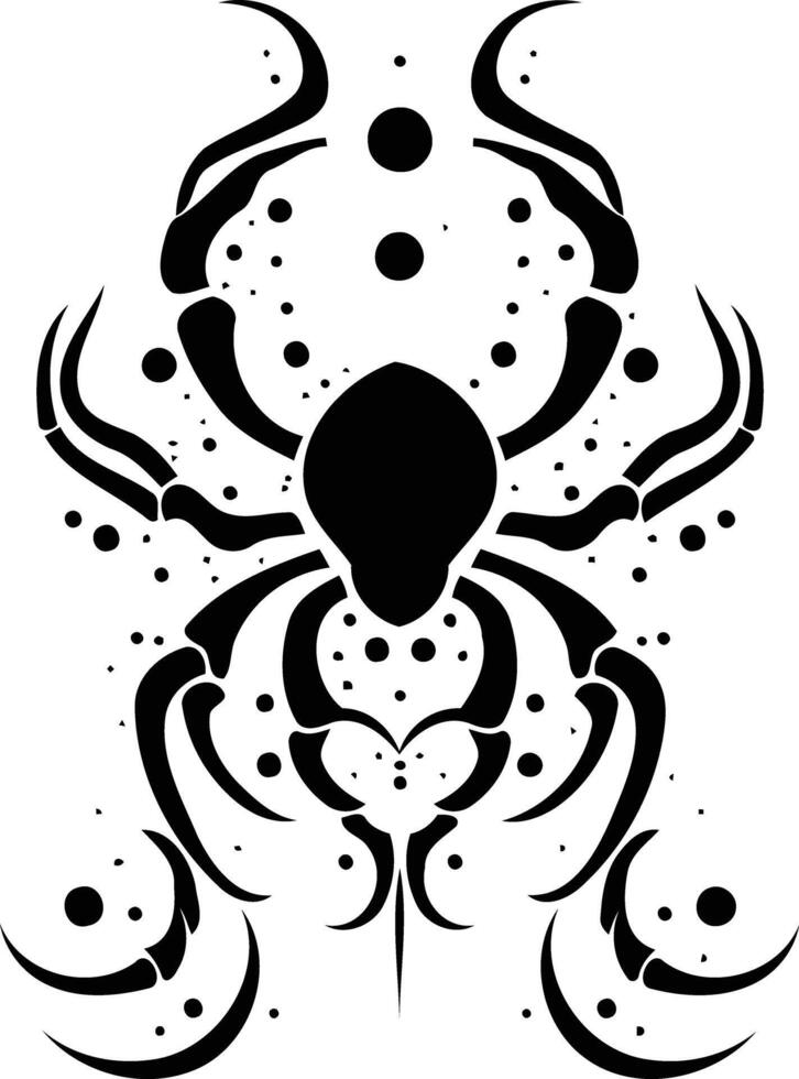 Abstract Spider Design with Dotted Background vector
