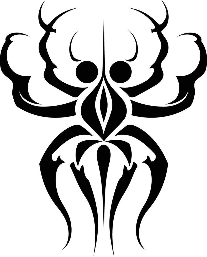 Abstract tribal tattoo design, perfect for body art, graphic design projects, and more vector