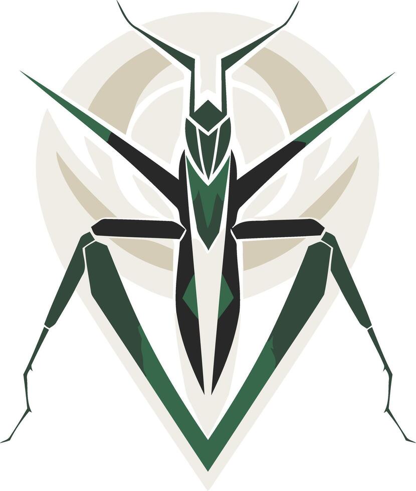 Geometric Mantis Illustration vector
