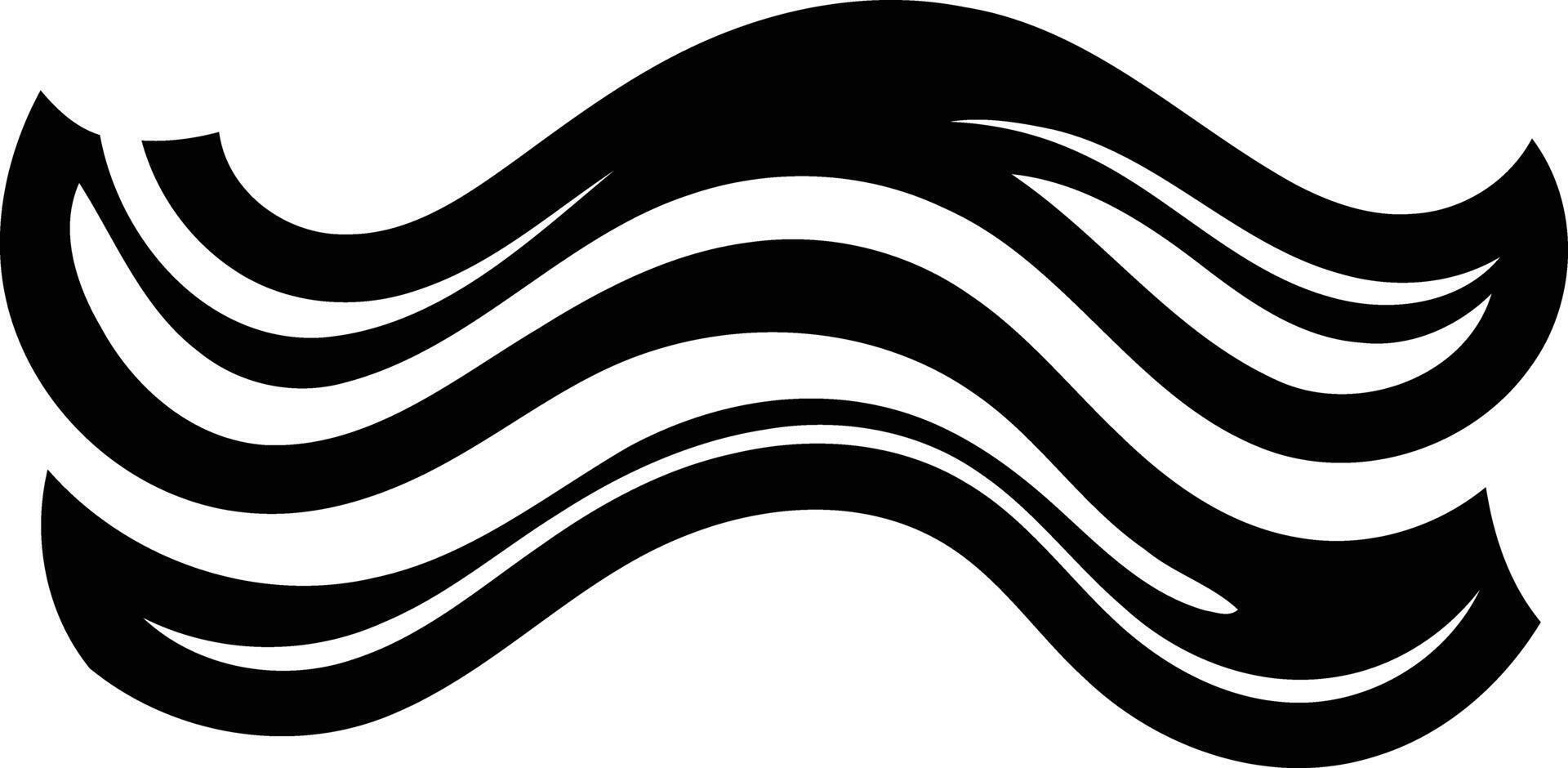 Abstract black and white wavy logo design, perfect for branding or website design vector