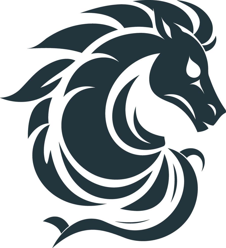 Abstract Design of a Horse's Head vector