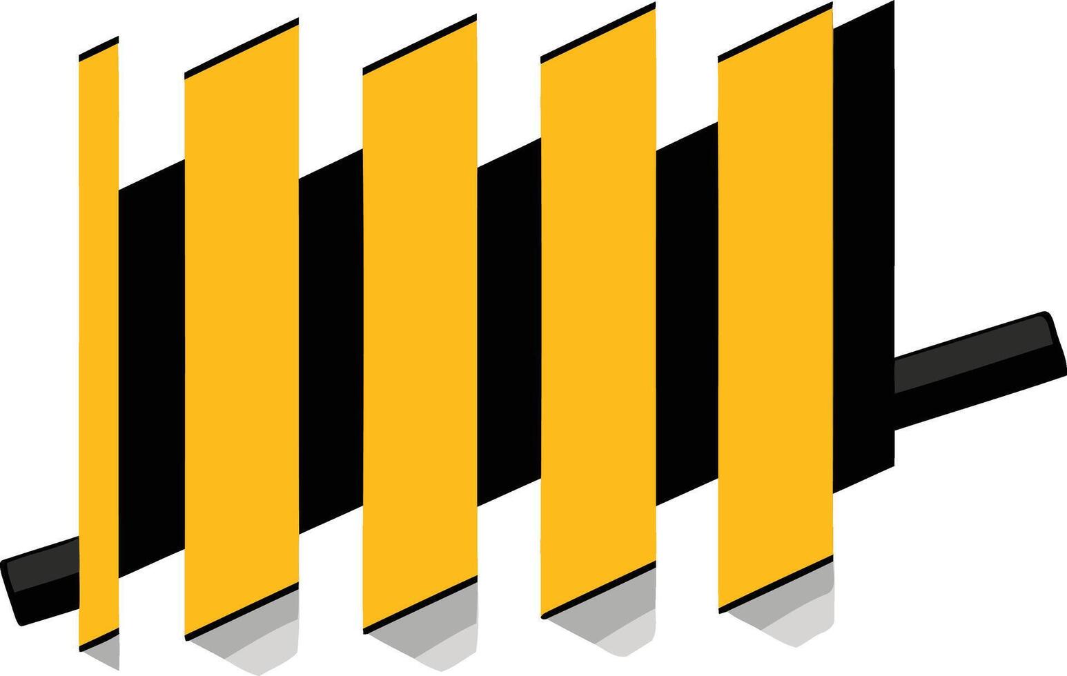 Abstract Striped Pattern in Yellow and Black vector