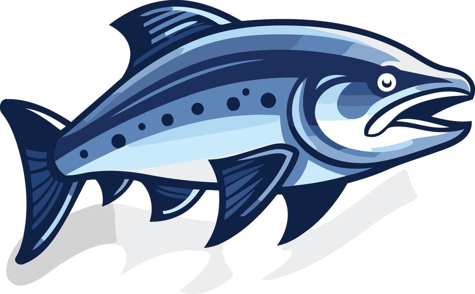 Blue Salmon Fish Illustration vector