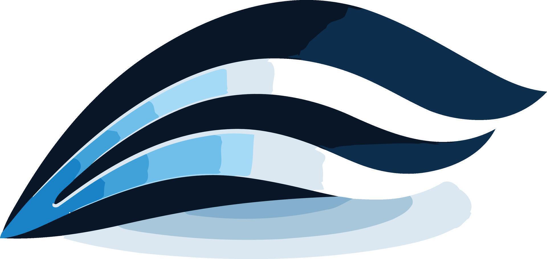 Abstract Blue and White Wave Design vector