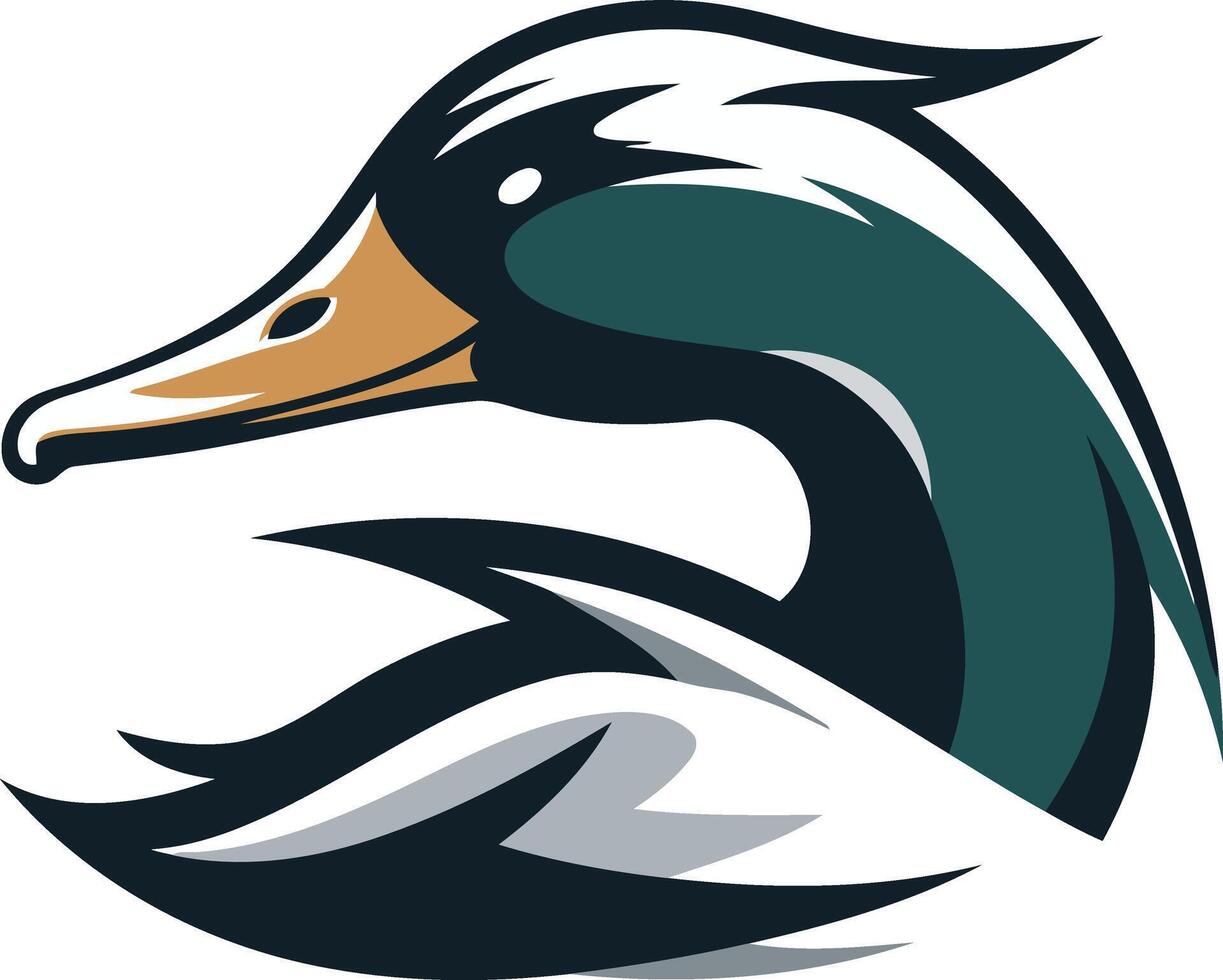 Duck Mascot Head Illustration vector