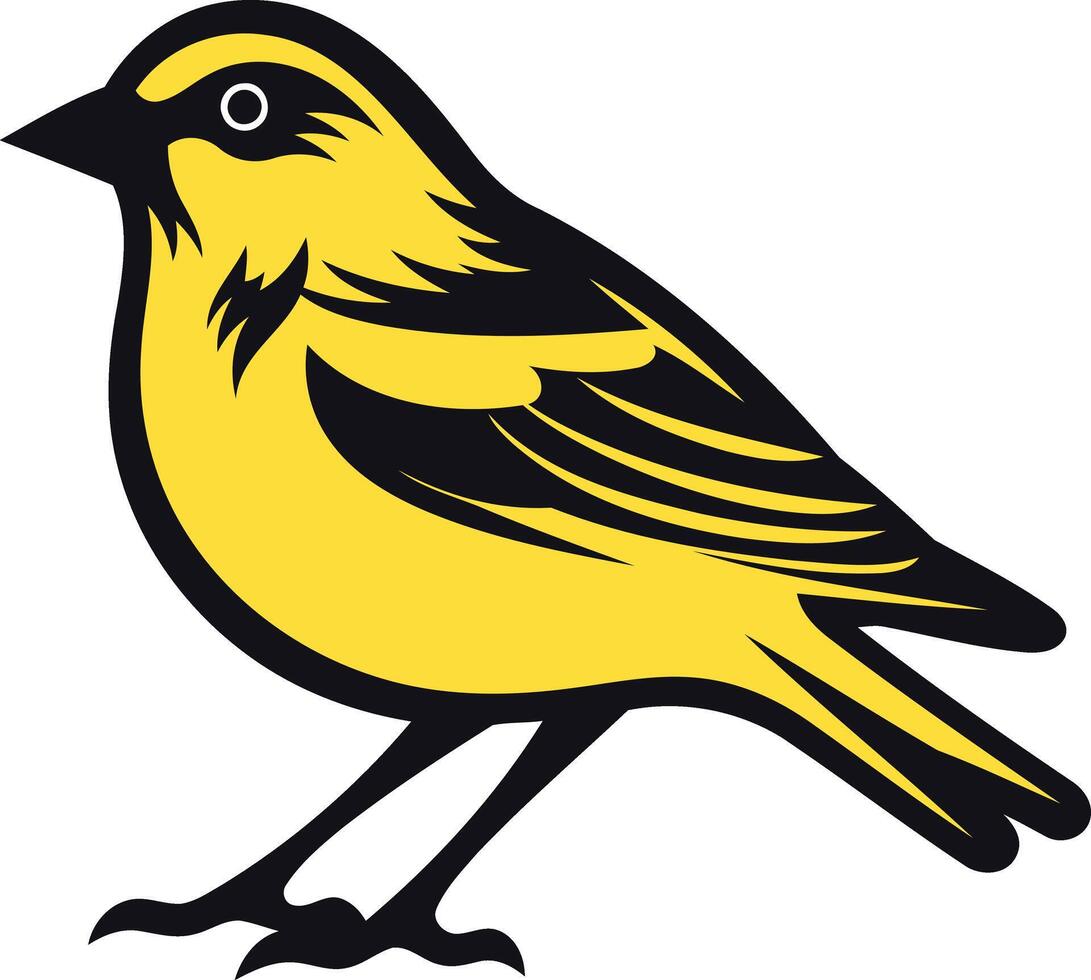 Yellow Bird Illustration vector