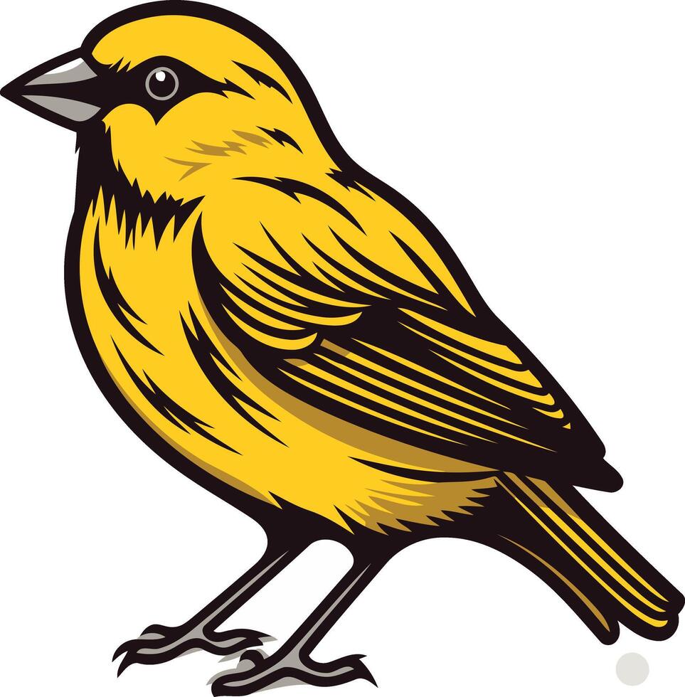 Yellow Bird Illustration vector