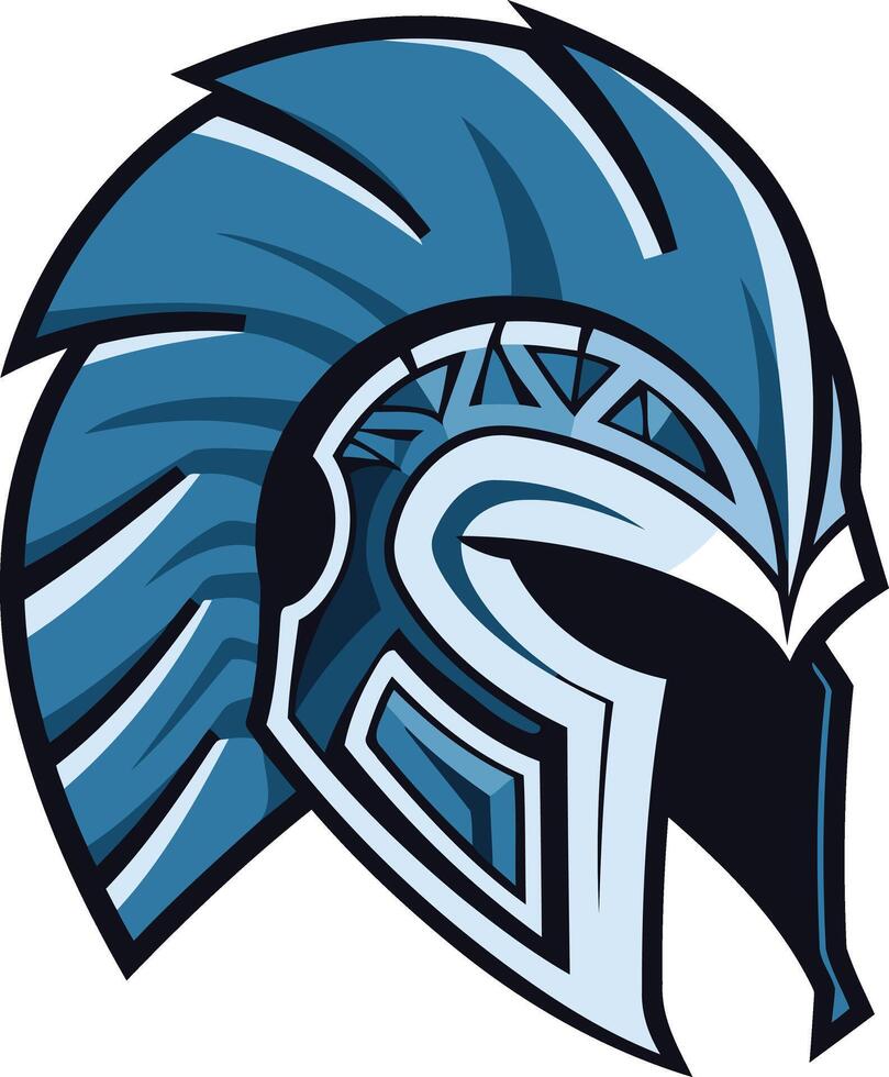 Blue Spartan Helmet Logo vector