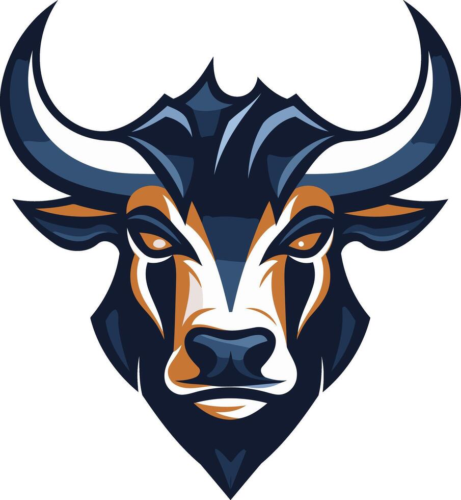 Powerful Bull Head Illustration vector