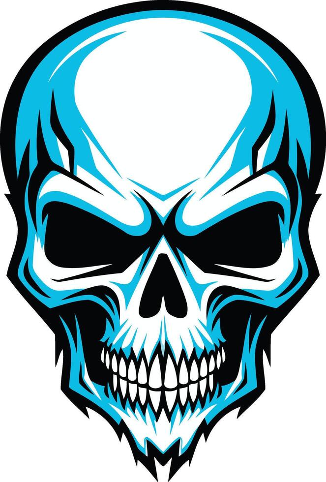Blue Skull Illustration vector