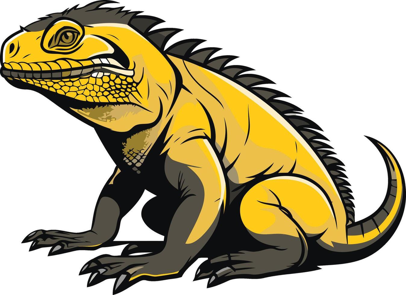 Yellow Iguana Illustration vector