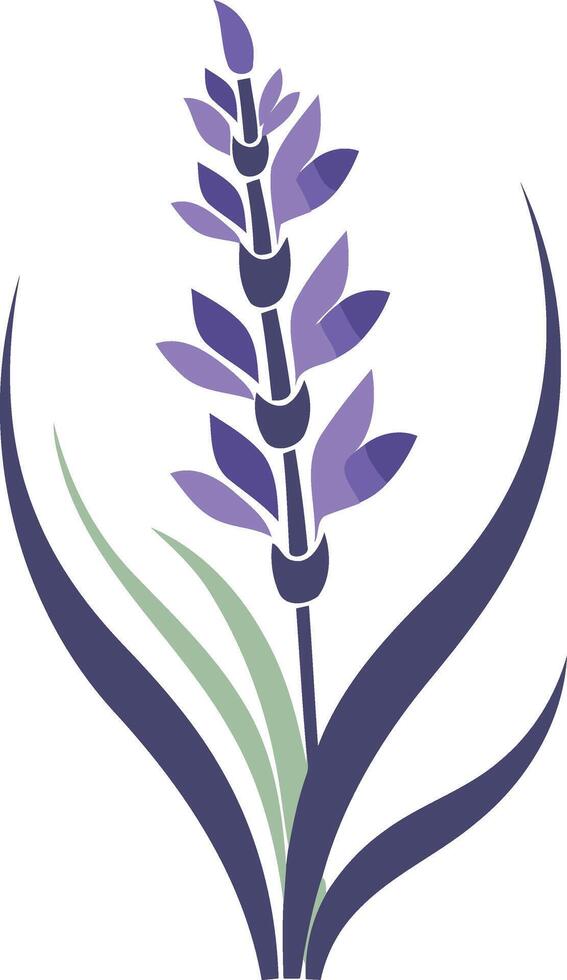 Stylized Lavender Flower Illustration vector