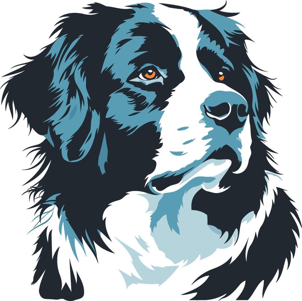 Artistic Portrait of a Dog vector