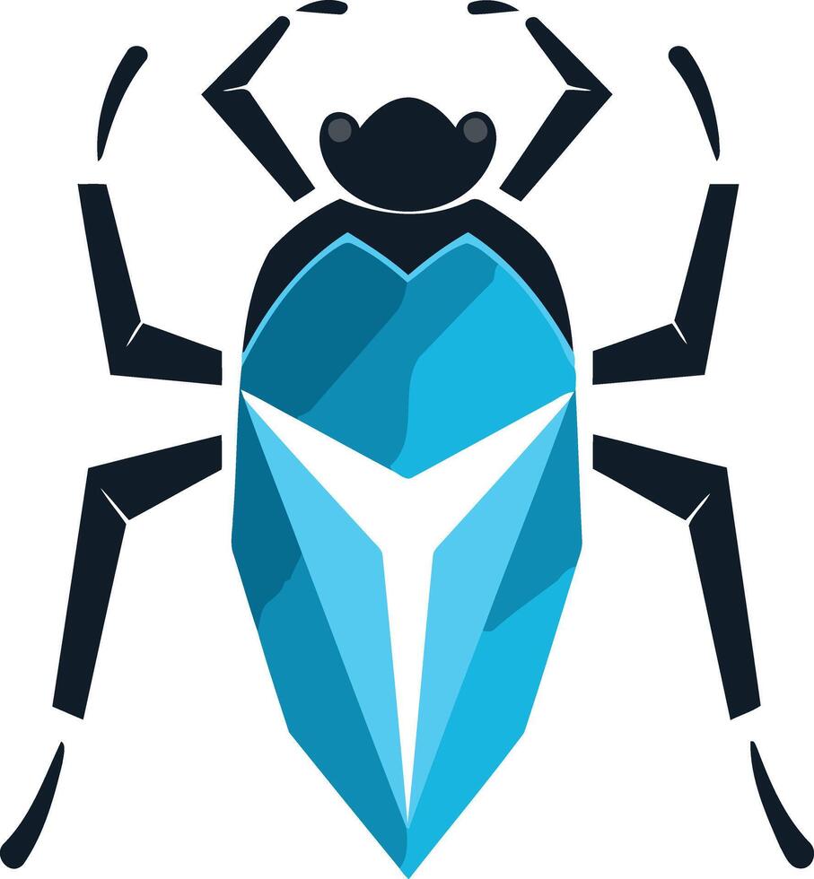 Geometric Abstract Bug Illustration vector