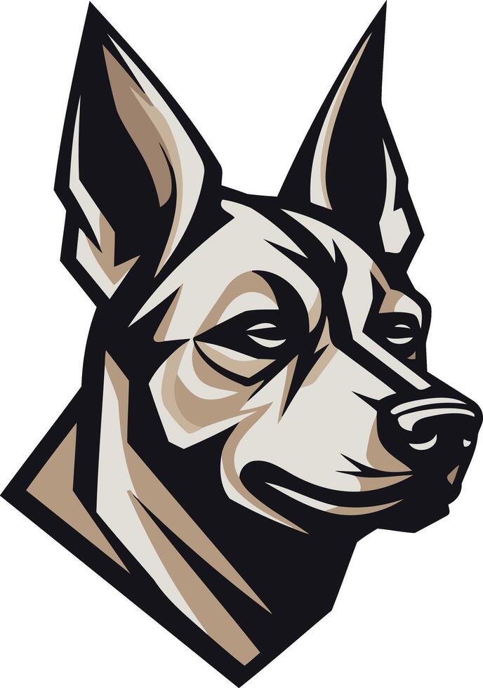 Dog Portrait A Striking Profile vector