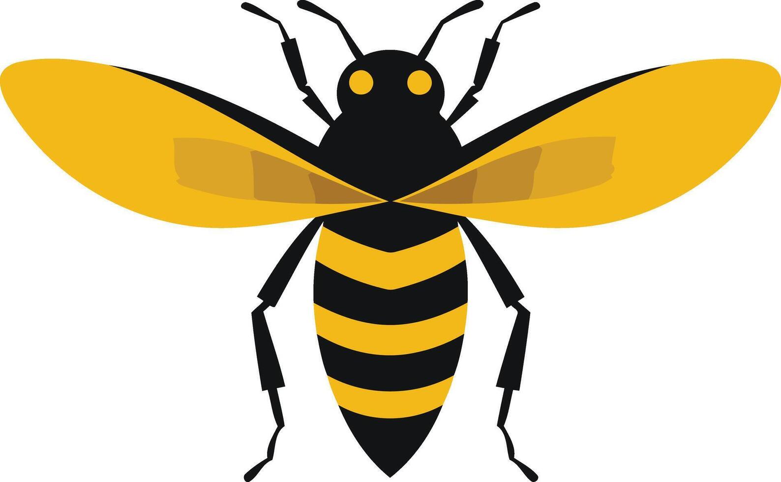Bee with Spread Wings vector
