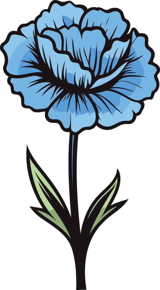 Blue Flower Illustration vector