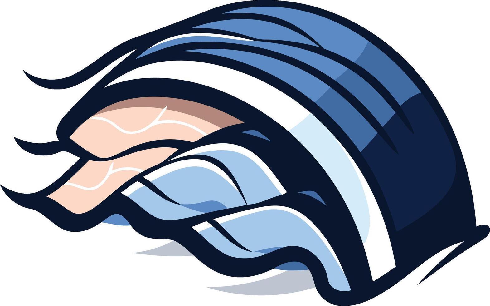 Blue and White Abstract Wave Design vector