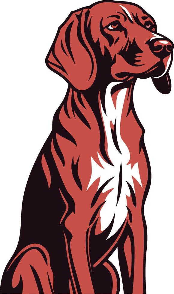 A Red Dog Portrait vector