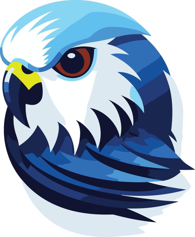 Abstract Blue and White Bird Illustration vector