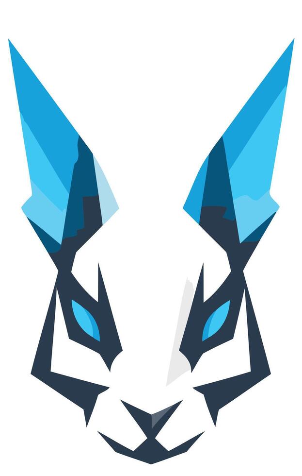 Abstract Geometric Fox Head Logo vector