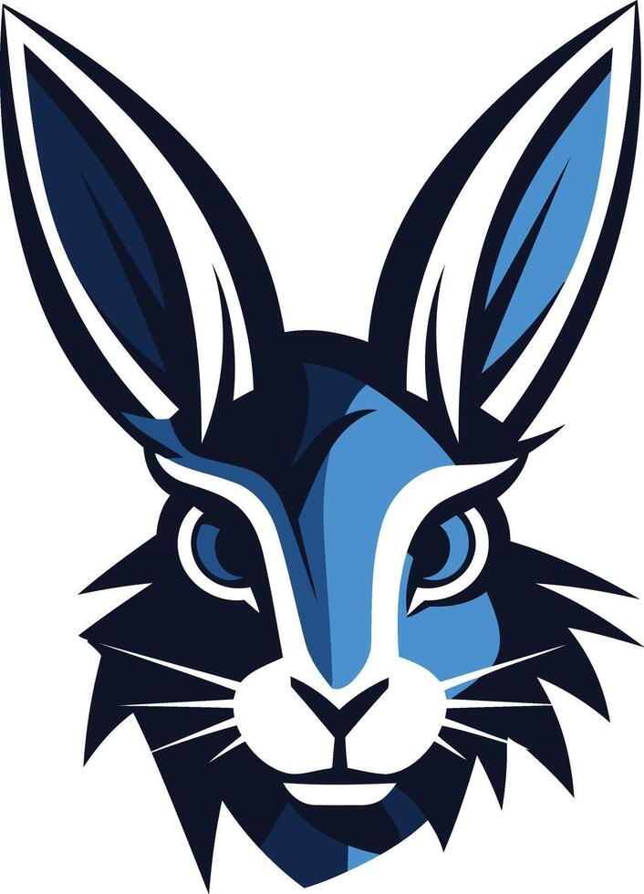 Blue Rabbit Mascot Design vector