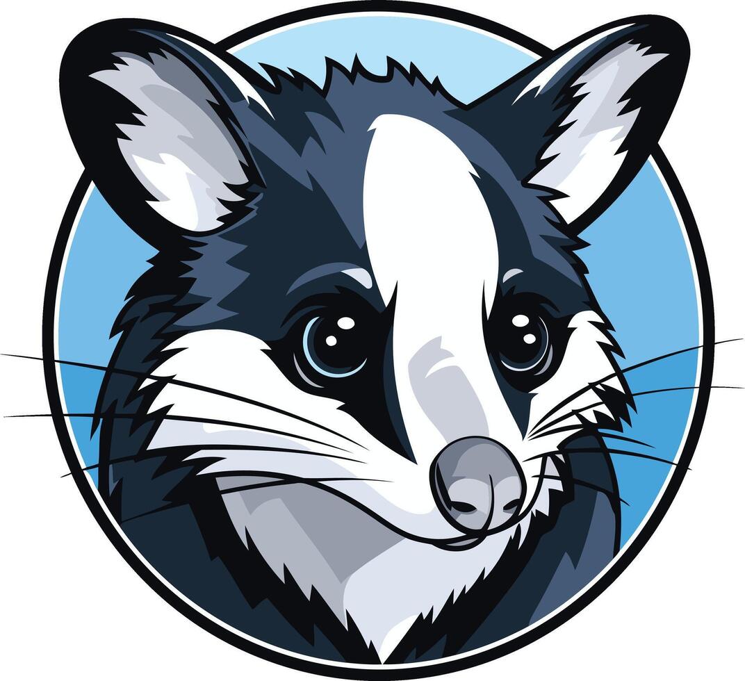 Closeup Portrait of a Cute Masked Palm Civet vector